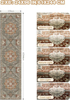 Runner Rug 2x8 Runners for Hallways Washable Rugs, Non Slip Low Pile Soft - Image 2