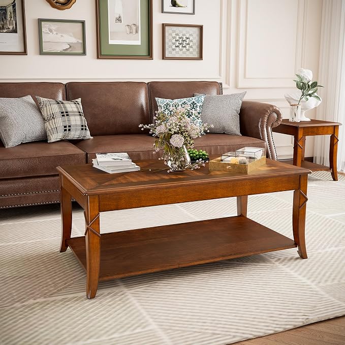PADMA HOUSE Solid Wood Coffee Table - Image 4