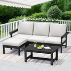 SERWALL Outdoor Sectional Sofa Set, 5-piece Outdoor Modula Couch Set - Image 4