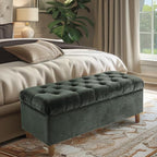 Homepop Home Decor | Tufted Ainsley Button Storage Ottoman Bench - Image 2