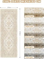 Runner Rug 2x6, Non Slip Washable Rugs - Image 2