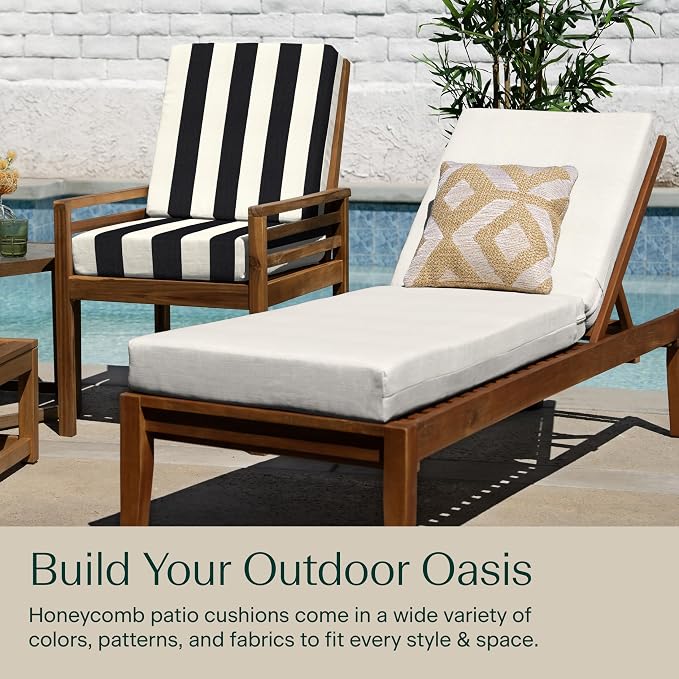 Honeycomb Outdoor Chaise Lounge Cushion - Image 4