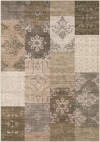 UERMEI 6x9 Area Rug for Living Room, Washable Brown Modern Geometric Patchwork - Image 9