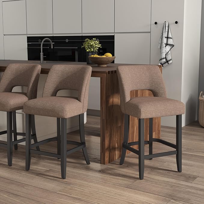 VKNOW Bar Stools Set of 4, Modern Counter Stools - Image 4