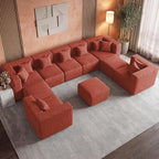 MONVANE Modular Sectional Sofa, Oversized 10 Seat Convertible U Shaped Couch - Image 2