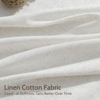Natural Linen Curtains 84 Inch Length 2 Panels Set - Image 4