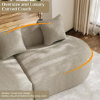 134" Oversized Sectional Sofa for Living Room, Modern Luxury Plush Chenille - Image 6