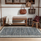 Washable Area Rug 3x5 for Bedroom Kitchen | Low Pile; Non Slip;Machine by WelcometoBabovid