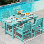 SERWALL Patio Table Set, 5-Piece Outdoor HDPE Furniture by SERWALL