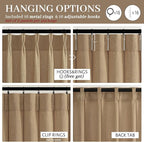 Rust Brown Pinch Pleated Thick Linen Curtains 90 Inches Long - Image 4
