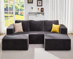 Hobestluk Modular Sectional Sofa Memory Foam Couch Oversized Sectional Sofa by YourHomeDeservesMore