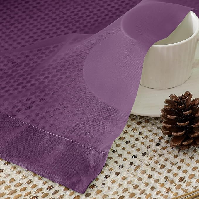 Plum Sheer Curtains 63 Inches Long 2 Panels - Image 4