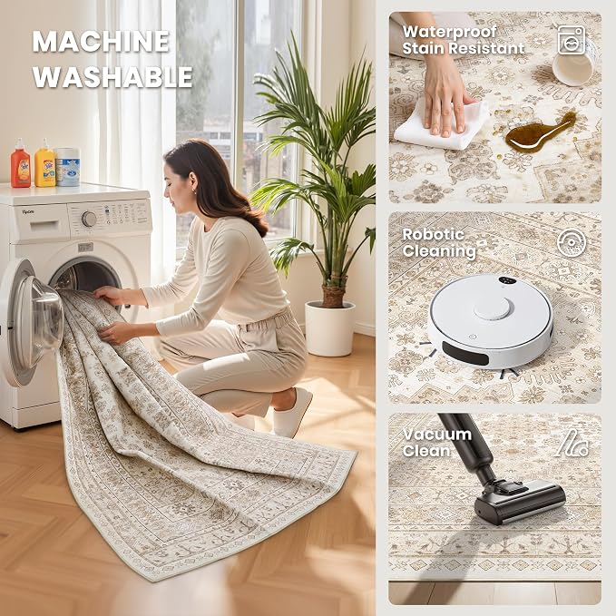 2x5 Rug Runners for Hallways Non Slip, Kitchen Rugs, Nursery Room, Soft Runner - Image 4