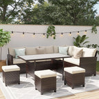 Wisteria Lane 7 Piece Patio Furniture Set, High Curved Back Wicker Patio - Image 8
