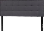 Flash Furniture Bedford Tufted Upholstered Full Size Headboard in Dark Gray - Image 8