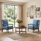 DUHOME Linen Fabric Spindle Accent Chairs Set of 2 by DuhomeElegantLifestyle