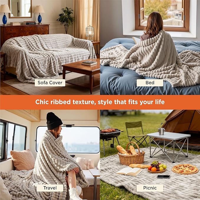 Bedsure Soft Full Size Fleece Blankets - Image 4