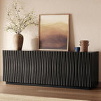 70" Fluted TV Stand for TVs Up to 50/55/65/75", Mid-Century Modern by BEDEEP