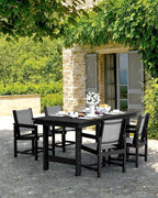 SERWALL Patio Dining Sets for 6, Outdoor HDPE Dining Set - Image 6