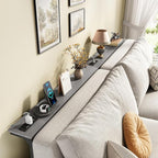 Kitstorack 2-Pack Dark Gray Long Sofa Table Behind Couch, Adjustable Height & 2 - Image 2