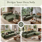 GRUSIGN 108'' Modular Sectional Boneless Sofa, Tufted Sectional Couches - Image 3