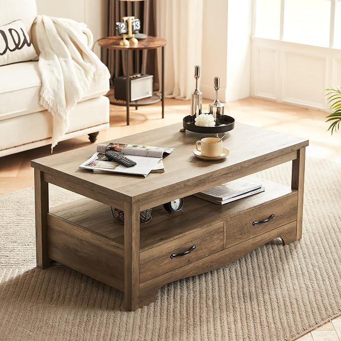 LINSY HOME Farmhouse Coffee Table - Image 9