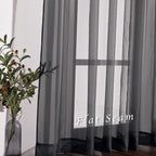 NICETOWN Sheer Curtains for Windows 54 inch Long, Ring Top Soft Voile Sheer - Image 5
