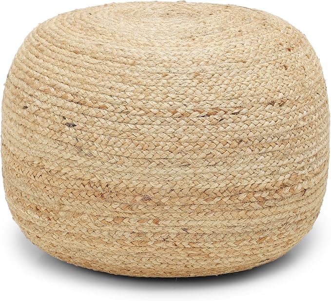 · REDEARTH · Jute Circular Jute Pouf Ottoman - Image 4