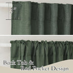 RYB HOME Farmhouse Boho Linen Sheer Curtains 90 inches Long - Image 2