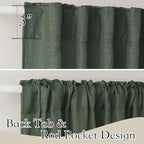 RYB HOME Linen Semi Sheer Curtains - Image 2