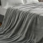 BEDELITE Fleece Blanket Soft Plush Oversized Bed Blanket Grey 120"x120" | Ultra - Image 8