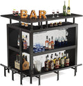 LITTLE TREE Home Bar Unit Mini Liquor Table Cabinet by LITTLETREE