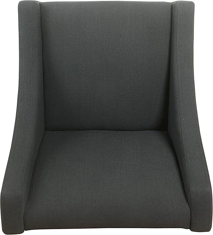 Homepop Home Decor | Upholstered Classic Swoop Arm Accent Chair | Accent Chairs - Image 6
