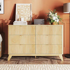 VINGLI Fluted Dresser for Bedroom, 6 Drawer Dresser - Image 7