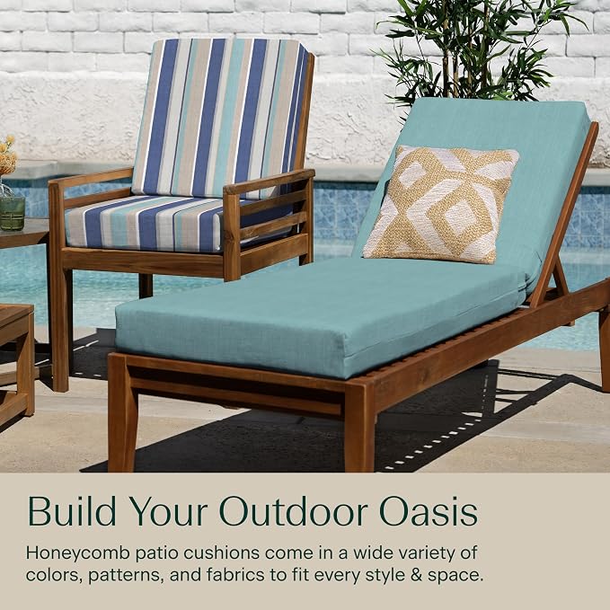 Honeycomb Outdoor Chaise Lounge Cushion - Image 4