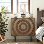 Aoikax Farmhouse 2-Door Storage Cabinet, Accent Wooden Storage Cabinet by Aoikax