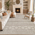 cotiled Boho 10x12 Area Rug for Living Room: Large Moroccan Washable Rug | by COTILED
