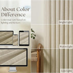 92 Inch Beige Flax Linen Curtains Pinch Pleated 2 Panels Set | Memory Training - Image 9