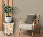 Lightnpro Hand Carved Solid Mango Wood Octagonal Accent Table - Image 8