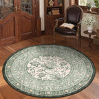 GarveeHome Sage Green Botanical Grove 5ft Round Rug, Small Circle Vintage - Image 4