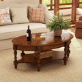 PADMA HOUSE Traditional Wood Oval Coffee Table by PADMAHOUSE