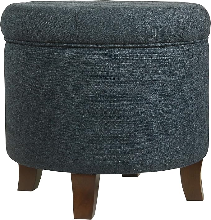 HomePop by Kinfine Fabric Upholstered Round Storage Ottoman - Image 9