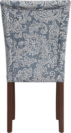 HomePop Classic Parsons Dining Chair -Denim Jacobean Print - Image 8