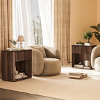 Modern Fluted Nightstand Set of 2 - Image 4
