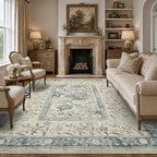 GarveeHome Vintage Blue Area Rug 8x10 by GarveeHome