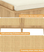Akxomel Rattan Shoe Storage Bench - Image 7