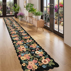 DUKINO 2x8 Washable Runner Rug, Floral Non Slip Kitchen Runner Rug, Floral - Image 5