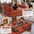 BSHOMGI Folding Sofa Bed, 4 in 1 Convertible Sofas to Lounger Comfy Single Bean - Image 4