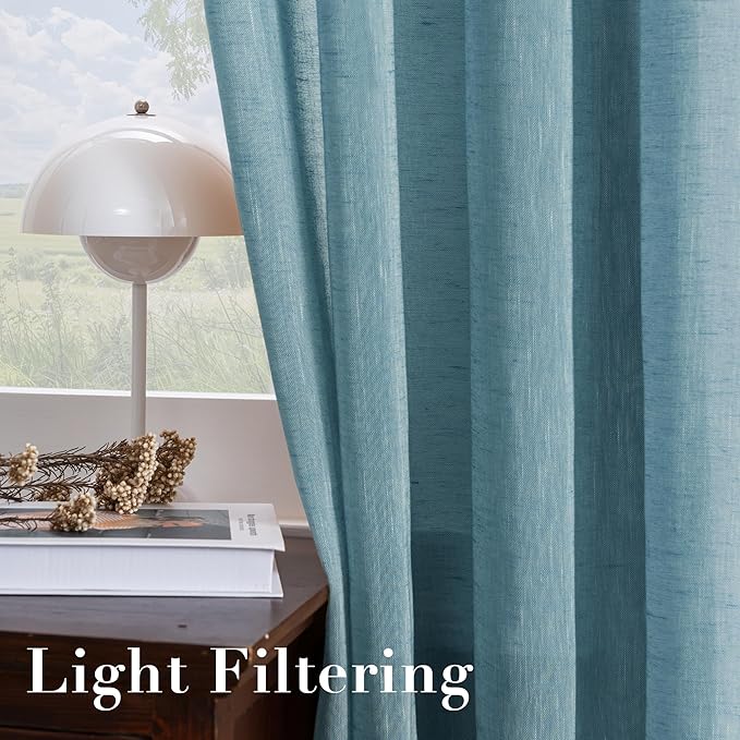Window Treatments Linen Curtain Panels Open Weave - Image 5