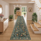 DUKINO 3x14 Runner Rug for Hallway, Washable Animal Kitchen Rugs, Low Pile - Image 5